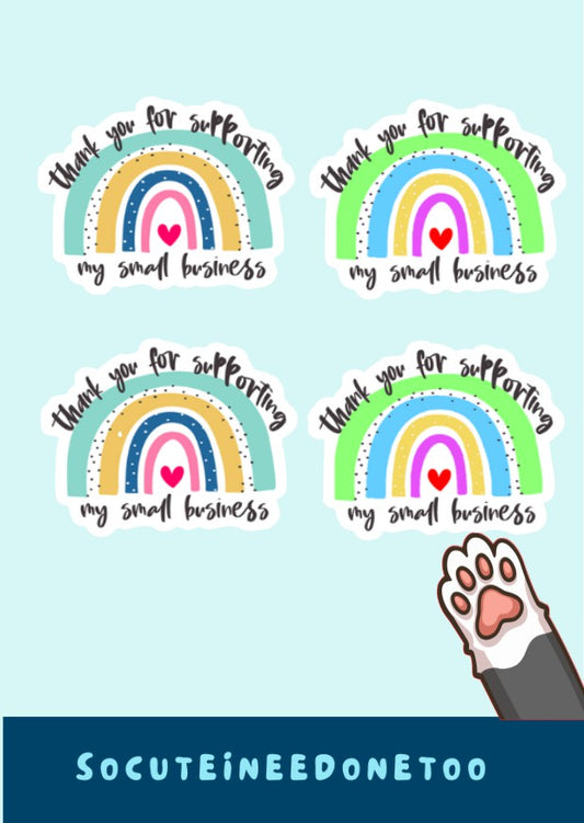 Business Stickers - Rainbow Stickers - SoCuteINeedOneToo