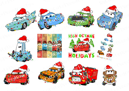 Cars Christmas Waterslide Decals - SoCuteINeedOneToo