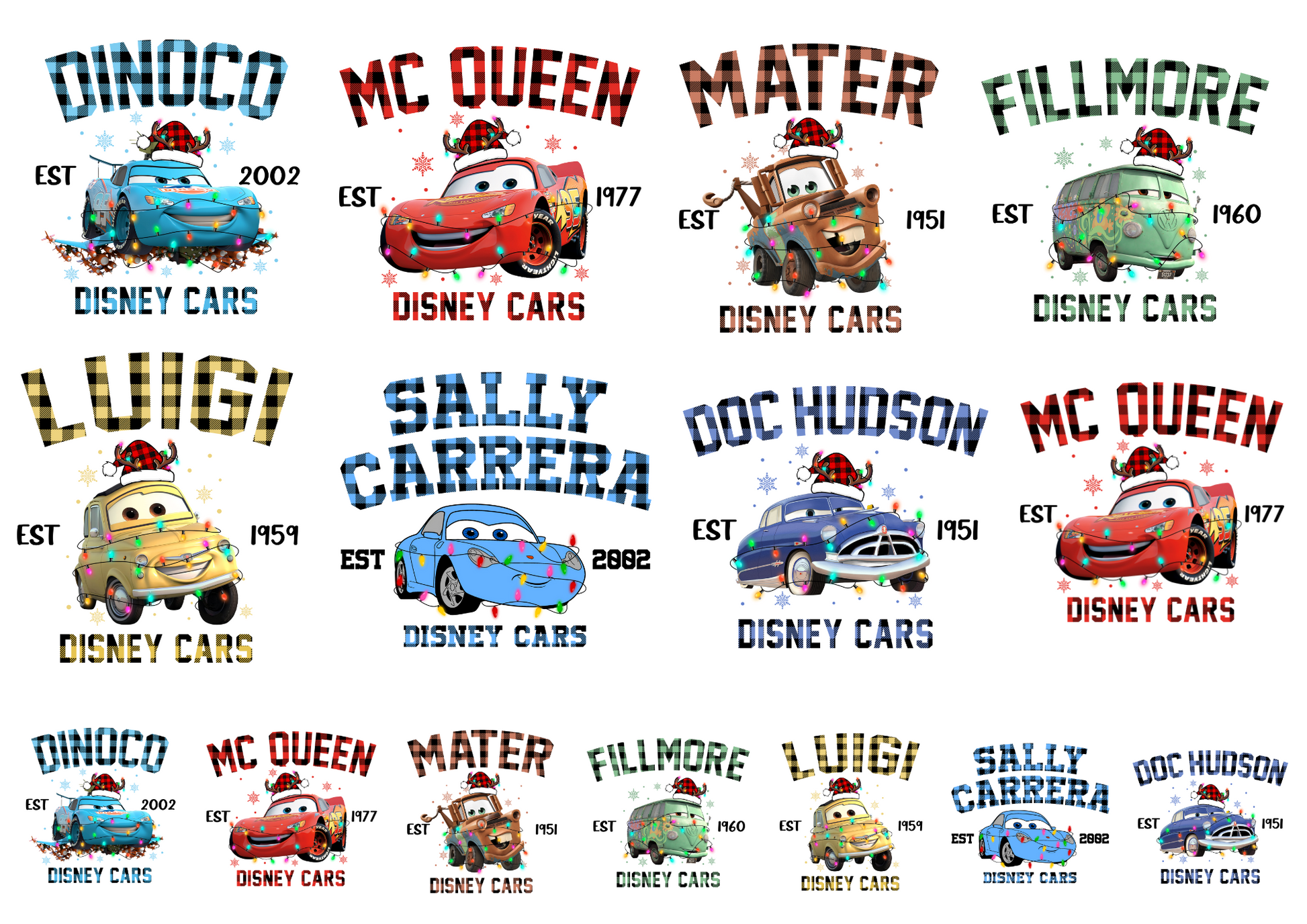 Cars Christmas Waterslide Decals - SoCuteINeedOneToo
