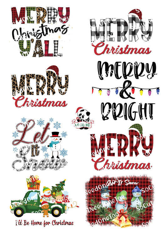 Christmas Merry Christmas Ya Waterslide Decals - SoCuteINeedOneToo