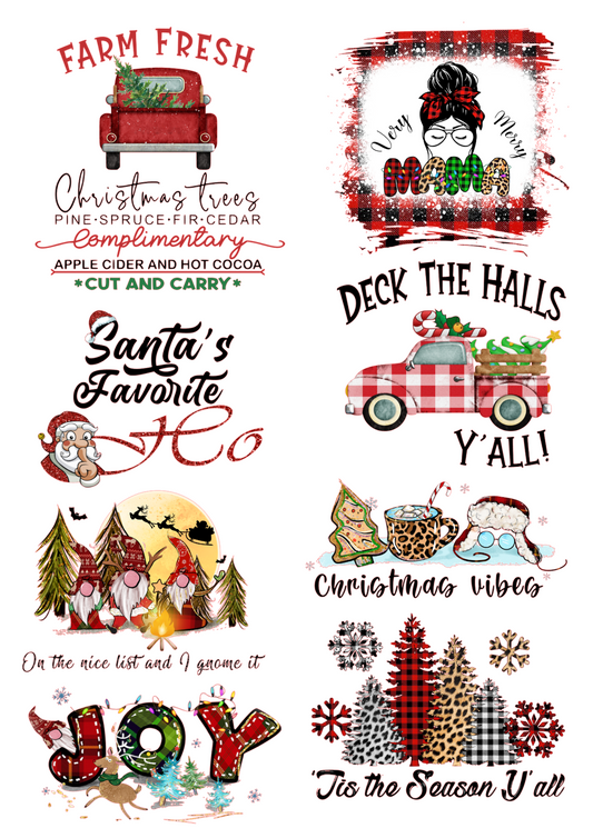Farm Fresh Christmas Truck Waterslide Decals - SoCuteINeedOneToo