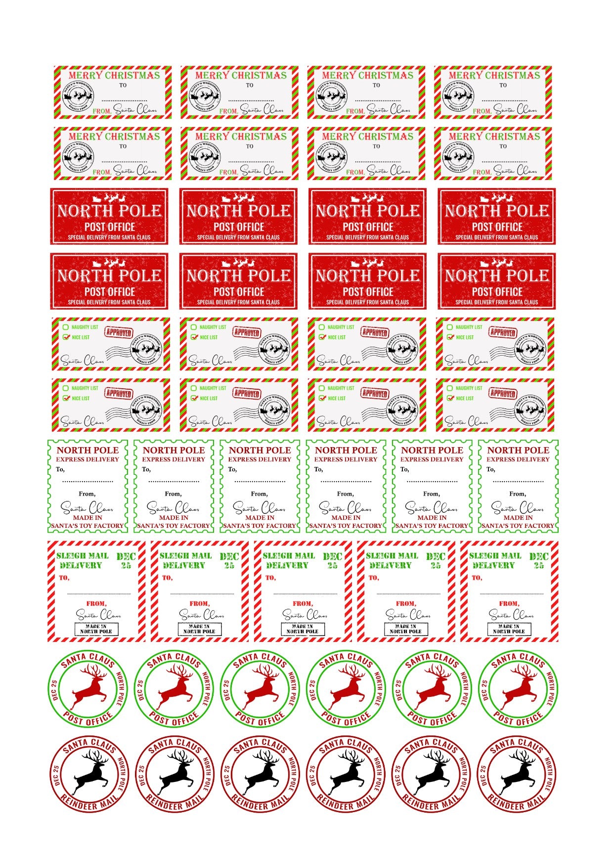 47 Santa's Mail Stickers - SoCuteINeedOneToo