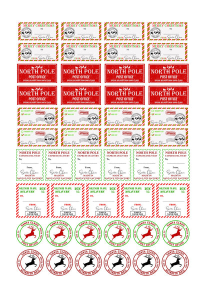 47 Santa's Mail Stickers - SoCuteINeedOneToo