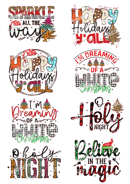 Christmas #5 Waterslide Decals - SoCuteINeedOneToo