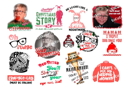 A Christmas Story Collection Of Waterslide Decals - SoCuteINeedOneToo