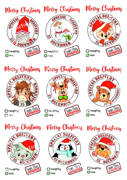 Christmas Tags Waterslide Decals - SoCuteINeedOneToo