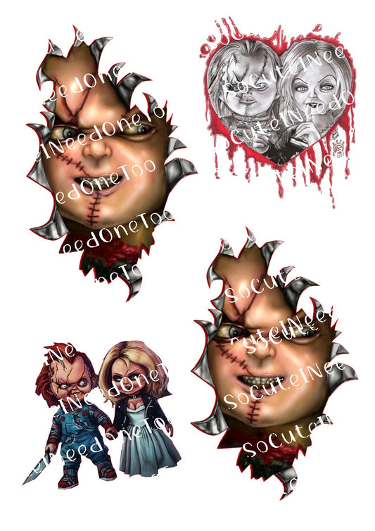 Chucky #3 Waterslide Decals - SoCuteINeedOneToo