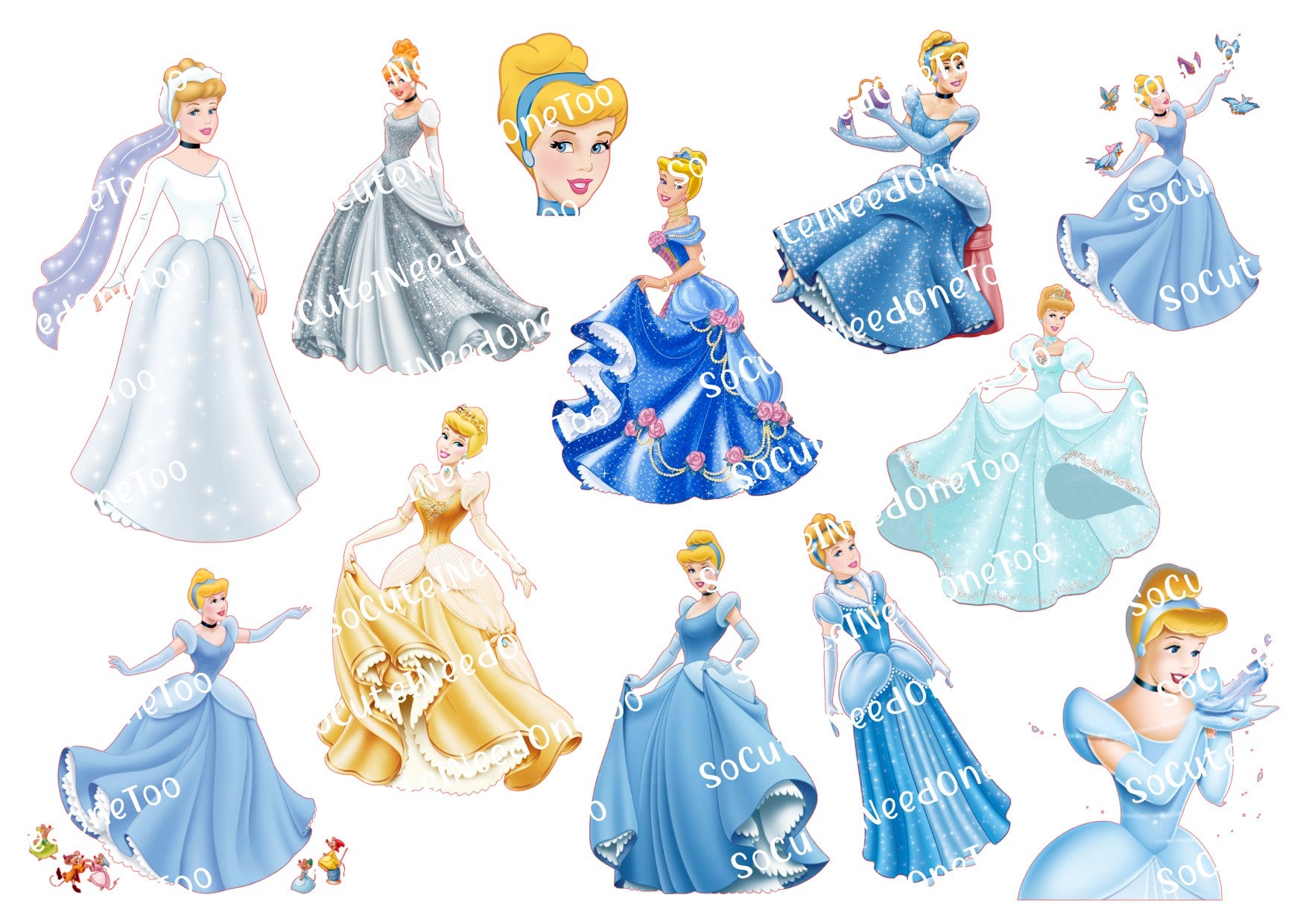 Cinderella Waterslide Decals - SoCuteINeedOneToo
