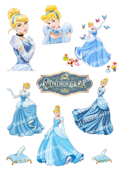 Cinderella Waterslide Decals - SoCuteINeedOneToo