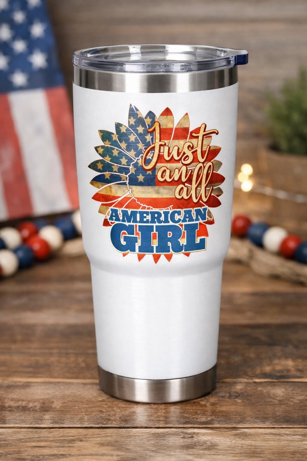 4th of July America Waterslide Decals – American Flag & Patriotic Designs for Tumblers