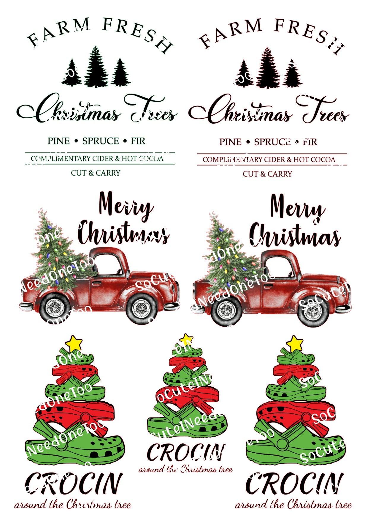 Crockin around the Christmas Tree Decals - SoCuteINeedOneToo