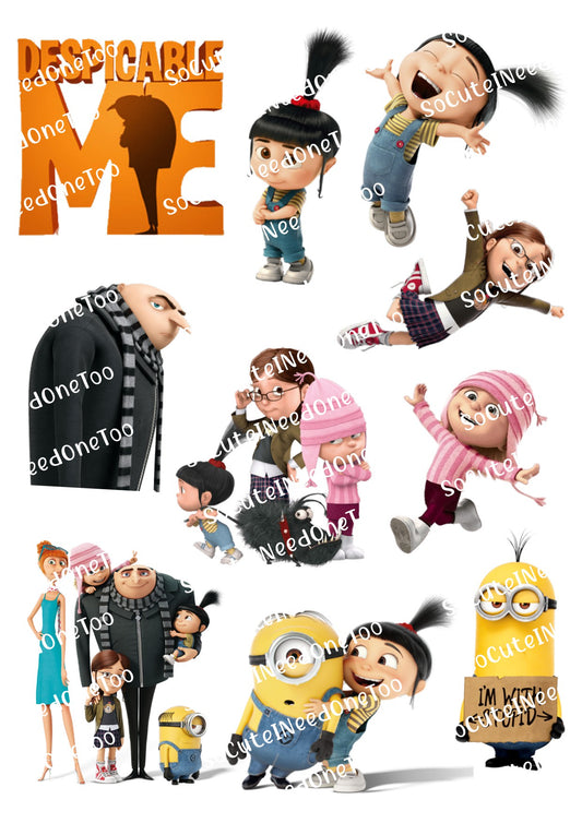 Despicable Me Minions - Premium Waterslide Decals