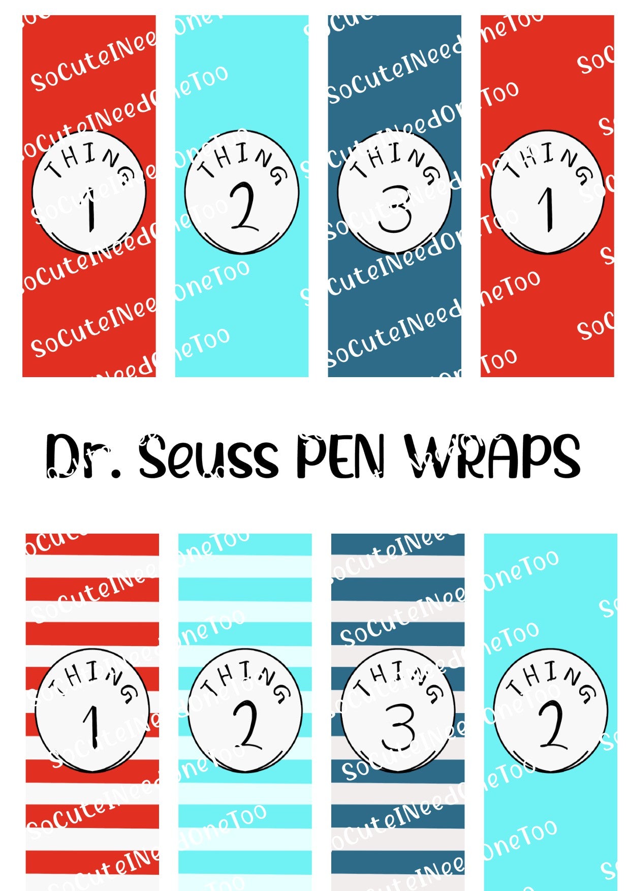Dr. Seuss Pen Wraps