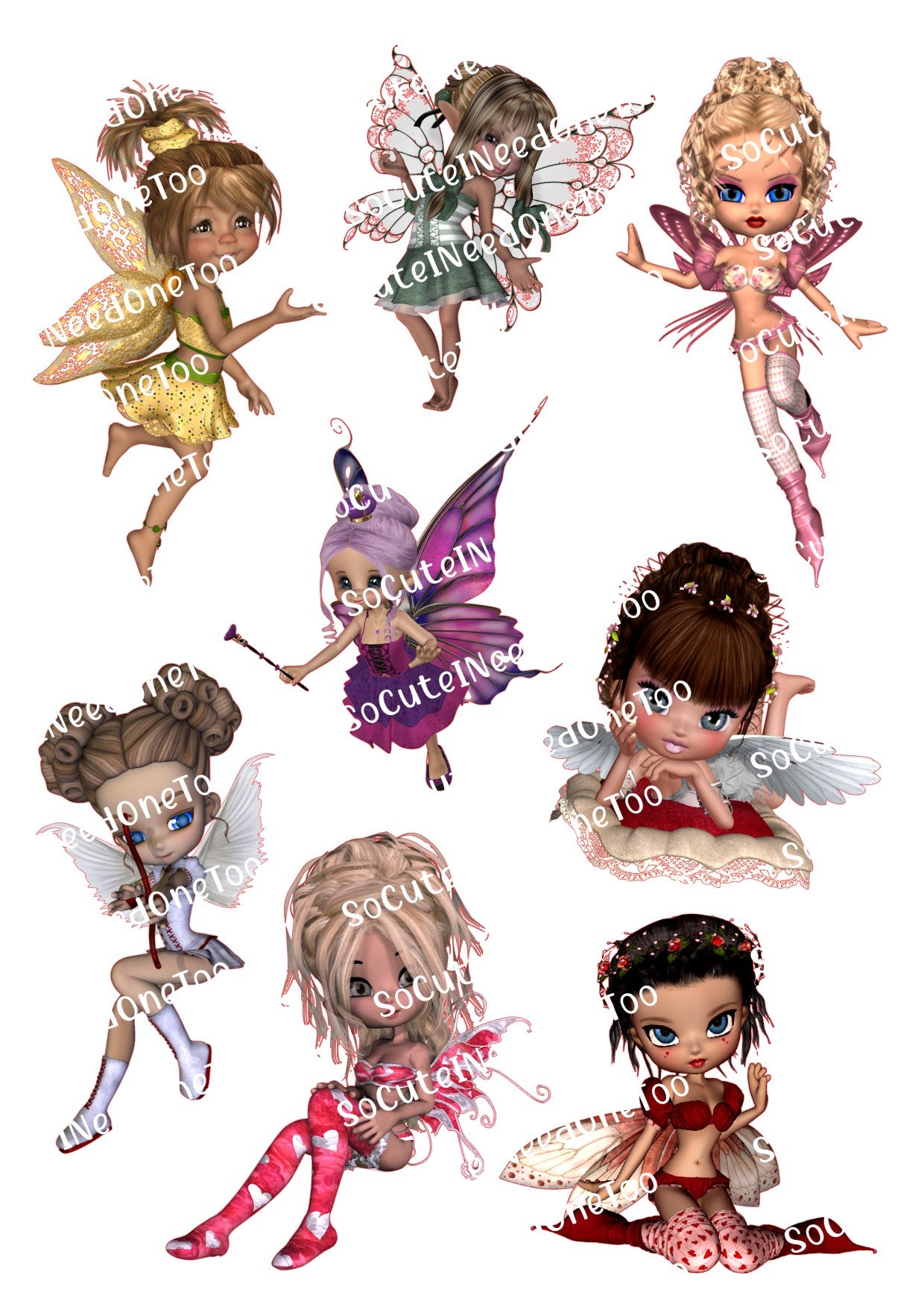 Fairies Waterslide Decals Vol 3 – Beautiful Fairy Designs for Tumblers & Crafts