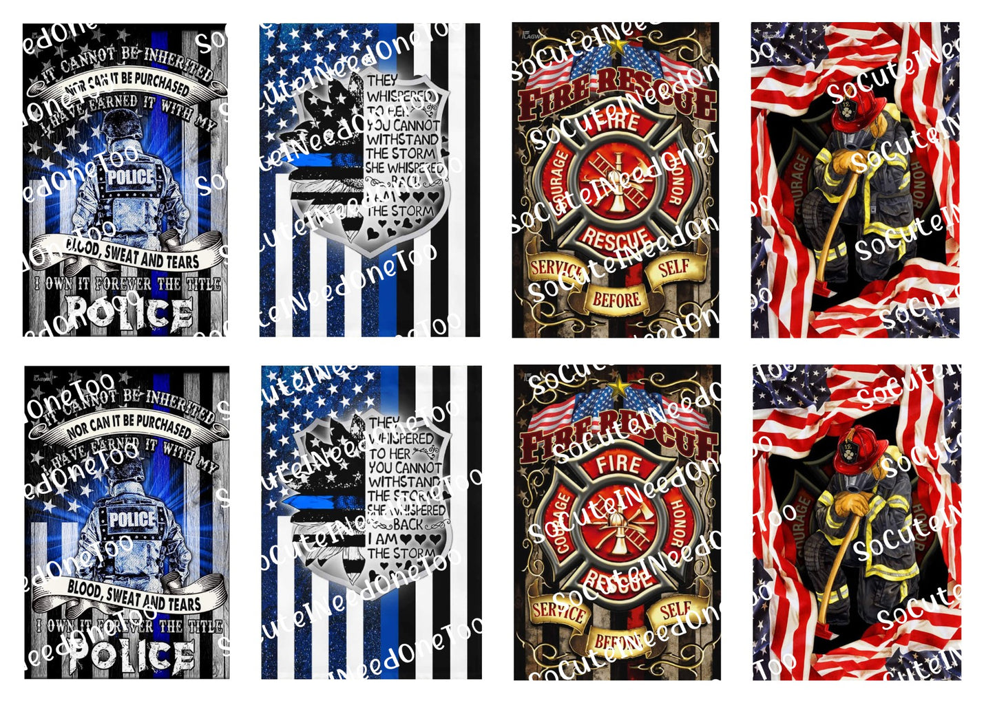 Fire & Police Waterslide Decals - SoCuteINeedOneToo