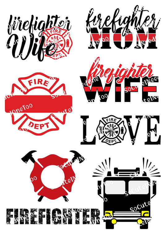 Fire Fighter #3 Waterslide Decals - SoCuteINeedOneToo
