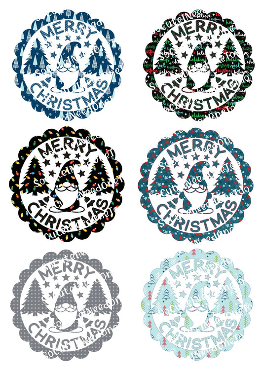 Gnome Christmas Waterslide Decals - SoCuteINeedOneToo