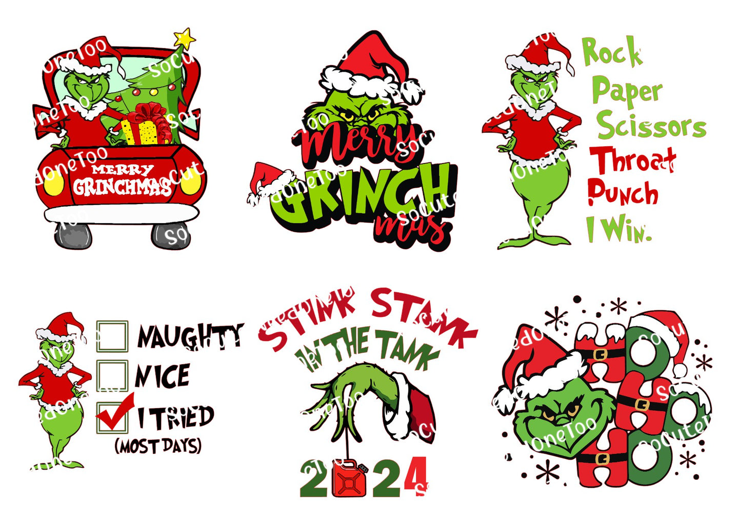 Calcomanías para toboganes acuáticos de Grinch K 