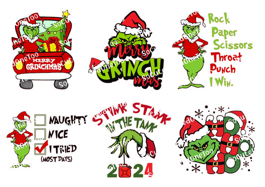 Calcomanías para toboganes acuáticos de Grinch K 