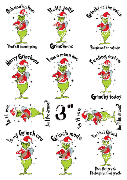 Calcomanías para toboganes acuáticos de El Grinch 2 