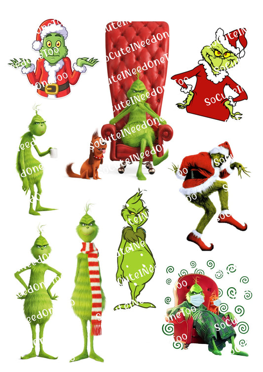 GRINCH #1 Decals - SoCuteINeedOneToo