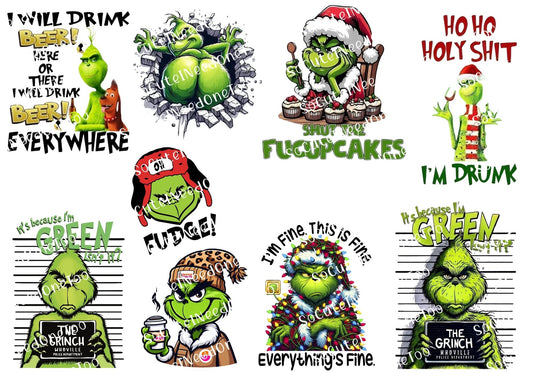 Grinch Collection Waterslide Decals - 46 Full Sheets - SoCuteINeedOneToo