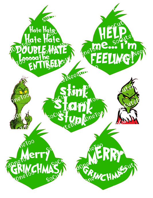 Grinch #16 Waterslide Decals - SoCuteINeedOneToo