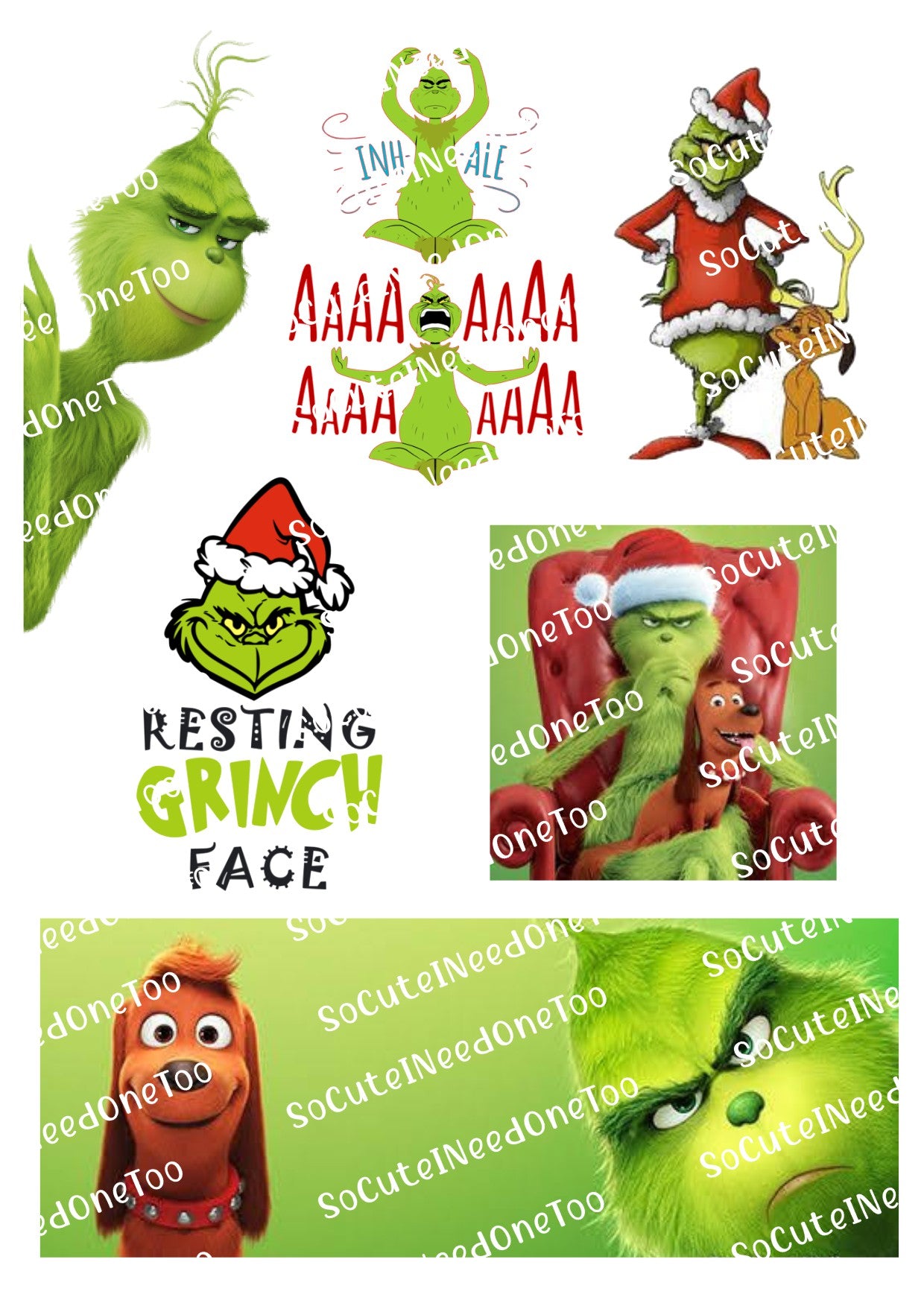 Grinch #18 Waterslide Decals - SoCuteINeedOneToo