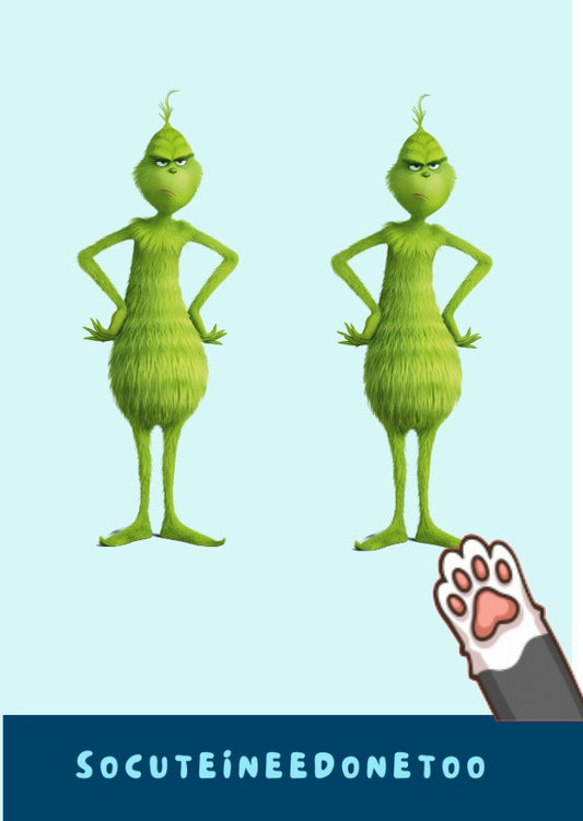 Grinch 2 Inches Stickers - Standing Looking Sarcastic - 32 Kiss Cut Stickers - SoCuteINeedOneToo