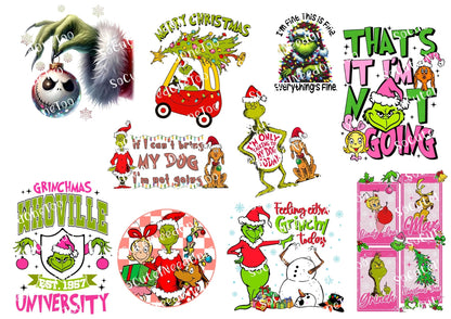 Grinch Collection Waterslide Decals - 46 Full Sheets - SoCuteINeedOneToo