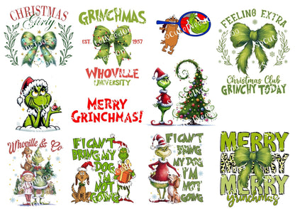 Grinch Collection Waterslide Decals - 46 Full Sheets - SoCuteINeedOneToo