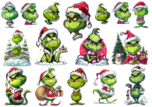 Calcomanías para toboganes acuáticos Grinch n.° 39 