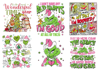Grinch Collection Waterslide Decals - 46 Full Sheets - SoCuteINeedOneToo