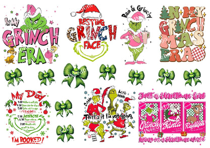 Grinch Collection Waterslide Decals - 46 Full Sheets - SoCuteINeedOneToo