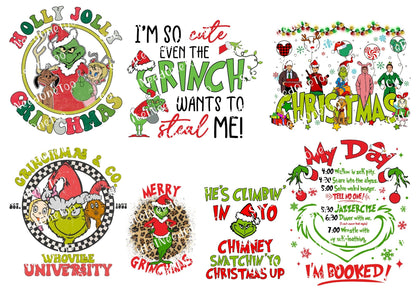 Grinch Collection Waterslide Decals - 46 Full Sheets - SoCuteINeedOneToo