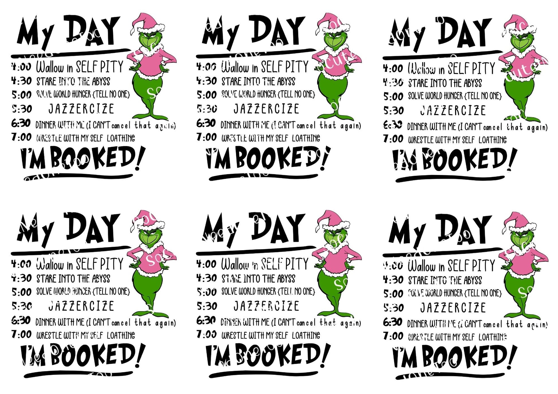 Grinch Collection Waterslide Decals - 46 Full Sheets - SoCuteINeedOneToo