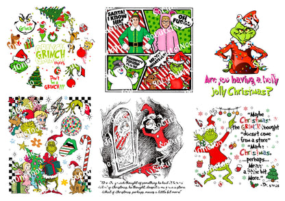 Grinch Collection Waterslide Decals - 46 Full Sheets - SoCuteINeedOneToo