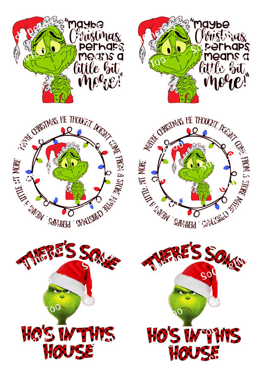 Grinch P Waterslide Decals - SoCuteINeedOneToo