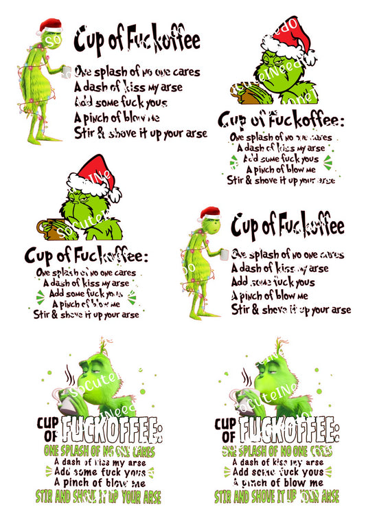 Calcomanías para toboganes acuáticos de Grinch Q