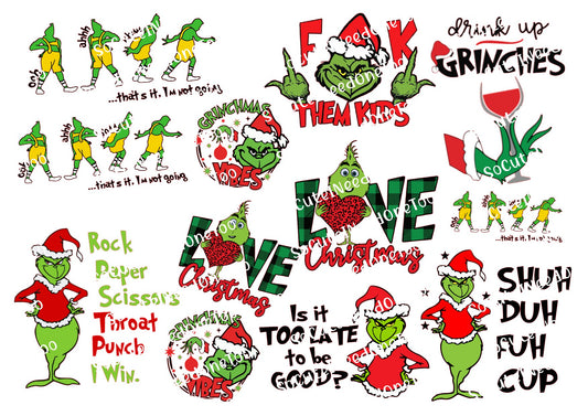 Grinch S Waterslide Decals - SoCuteINeedOneToo