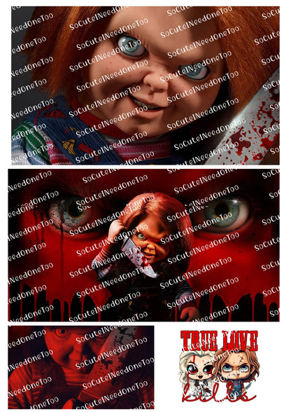 Chucky Waterslide Decals - Child's Play Horror Movie Designs