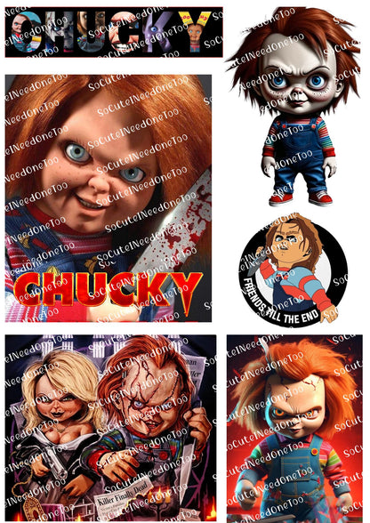Chucky Waterslide Decals - Child's Play Horror Movie Designs