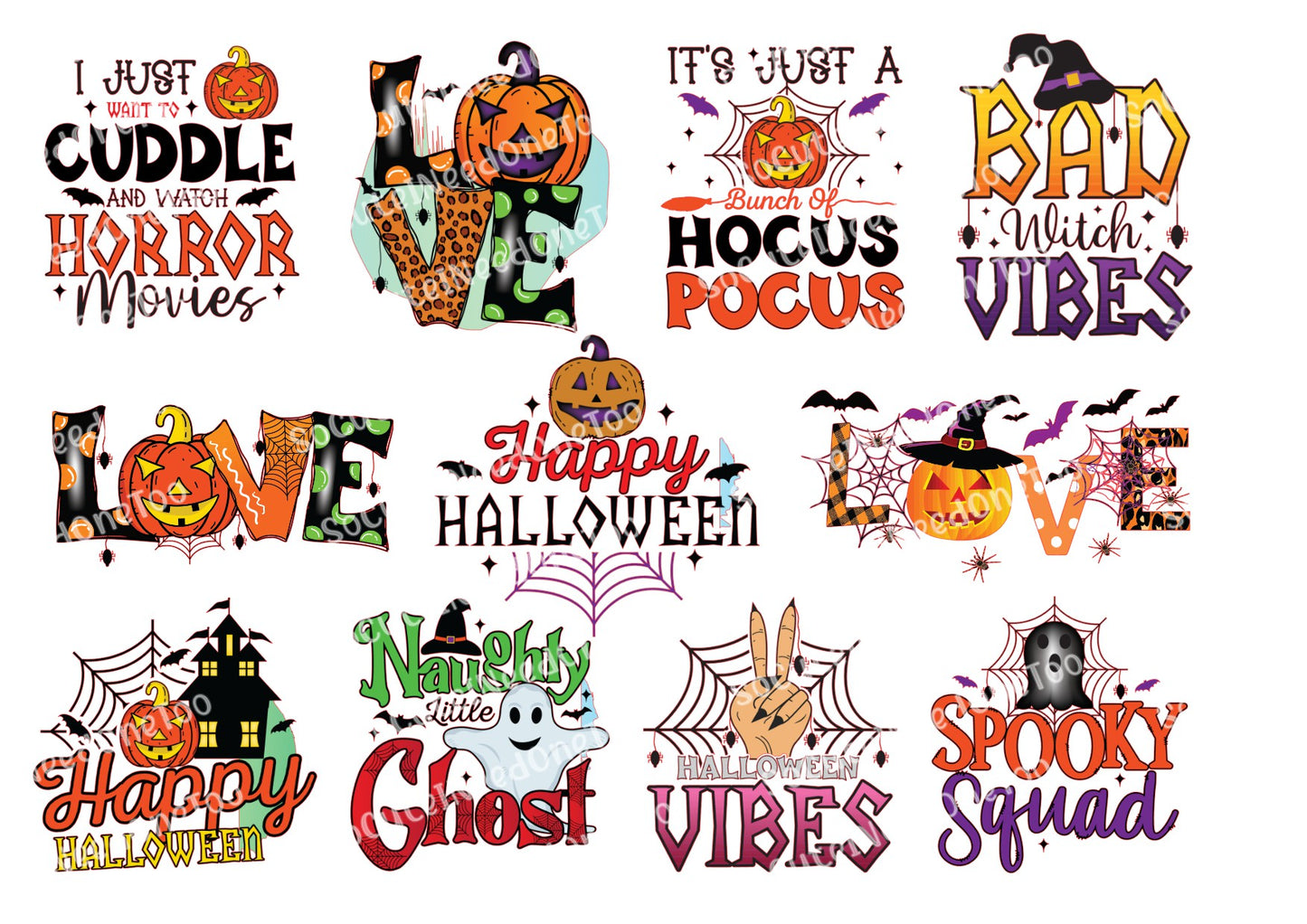 Calcomanías para toboganes acuáticos con frases de Halloween 