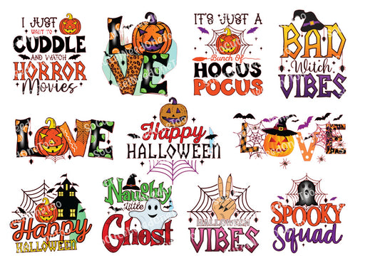 Calcomanías para toboganes acuáticos con frases de Halloween 