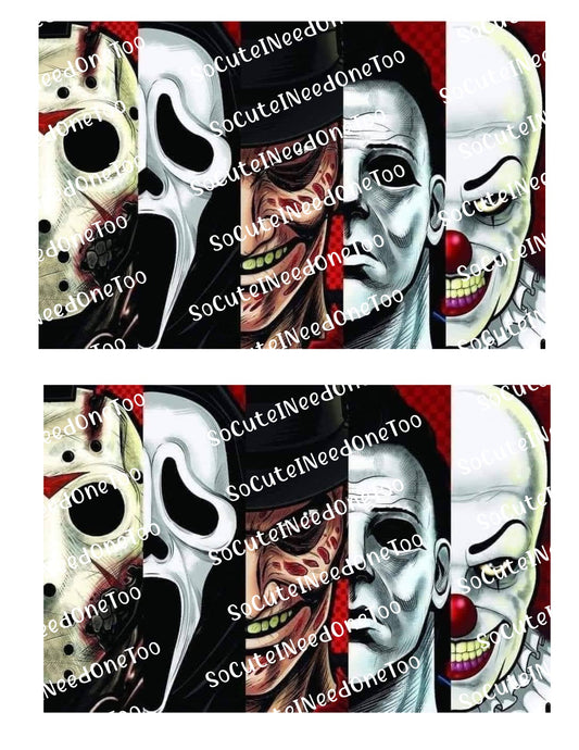 Horror - All Bad Guys #1 Waterslide Decals