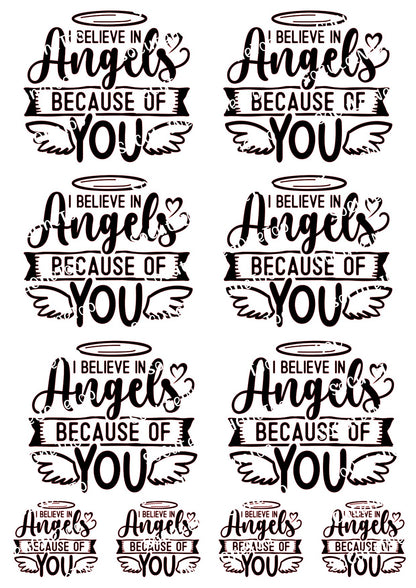 I believe in angels because of you decals - SoCuteINeedOneToo