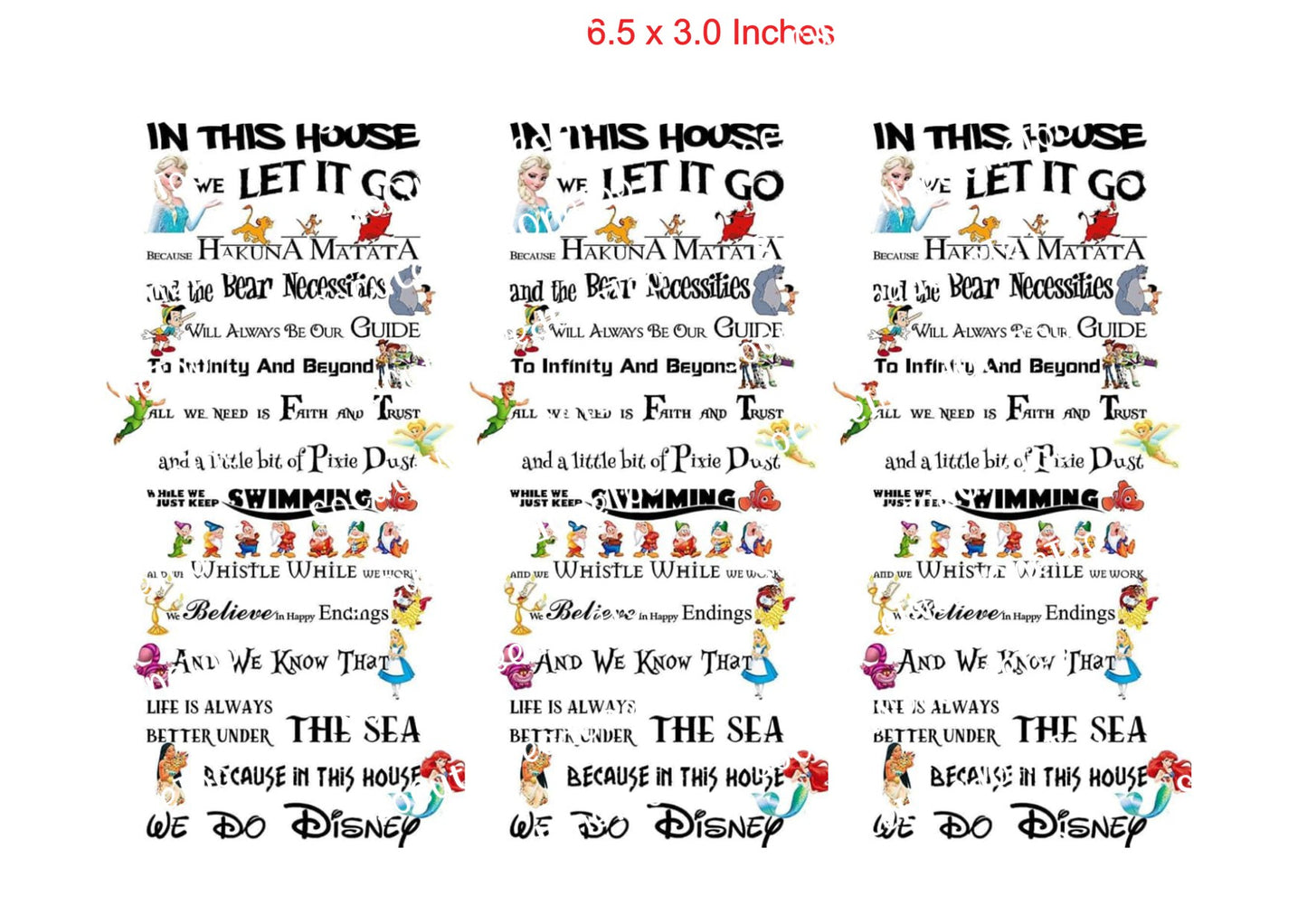 Calcomanías de agua En esta casa