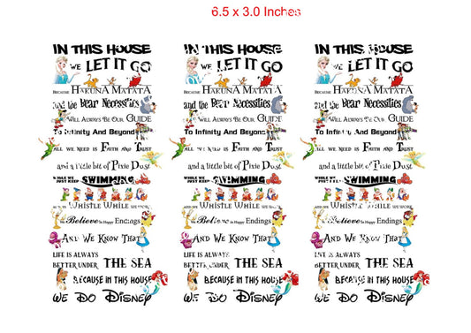 Calcomanías de agua En esta casa