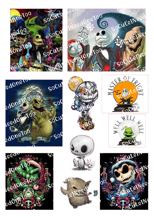 Jack Skellington Master of Freight Waterslide Decals - Nightmare Before Christmas