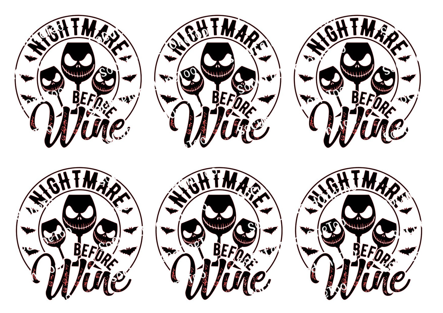 Jack - Nightmare before Wine Waterslide Decals | Easy Application - SoCuteINeedOneToo